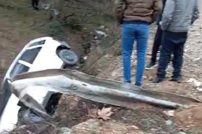 Düzce Yığılca yolunda kaza: Virajı alamadı!