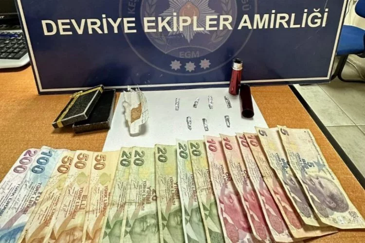 Edirne Keşan'da polis üzerinde uyuşturucu ile yakaladı