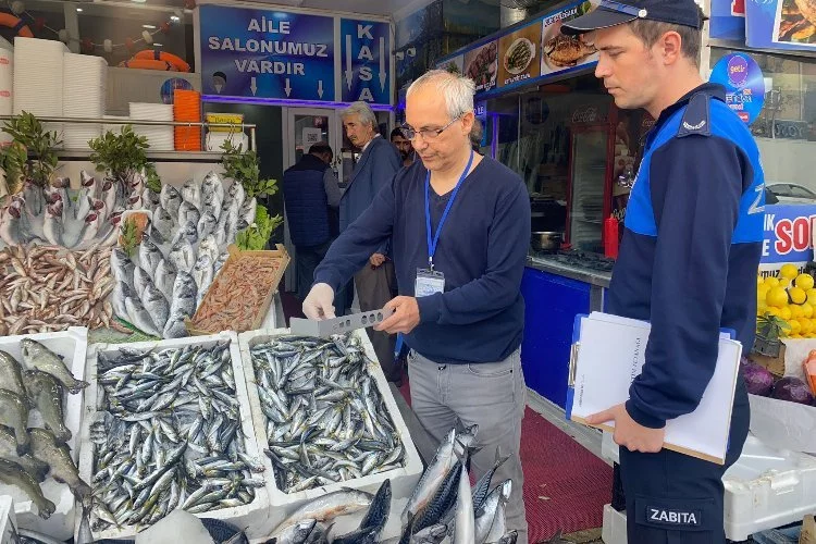 Gebze'de balıkçılara Zabıta denetimi