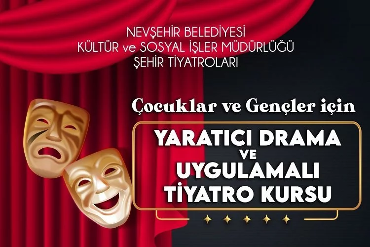 Nevşehir'de yaratıcı drama ve tiyatro kursunda kayıt zamanı